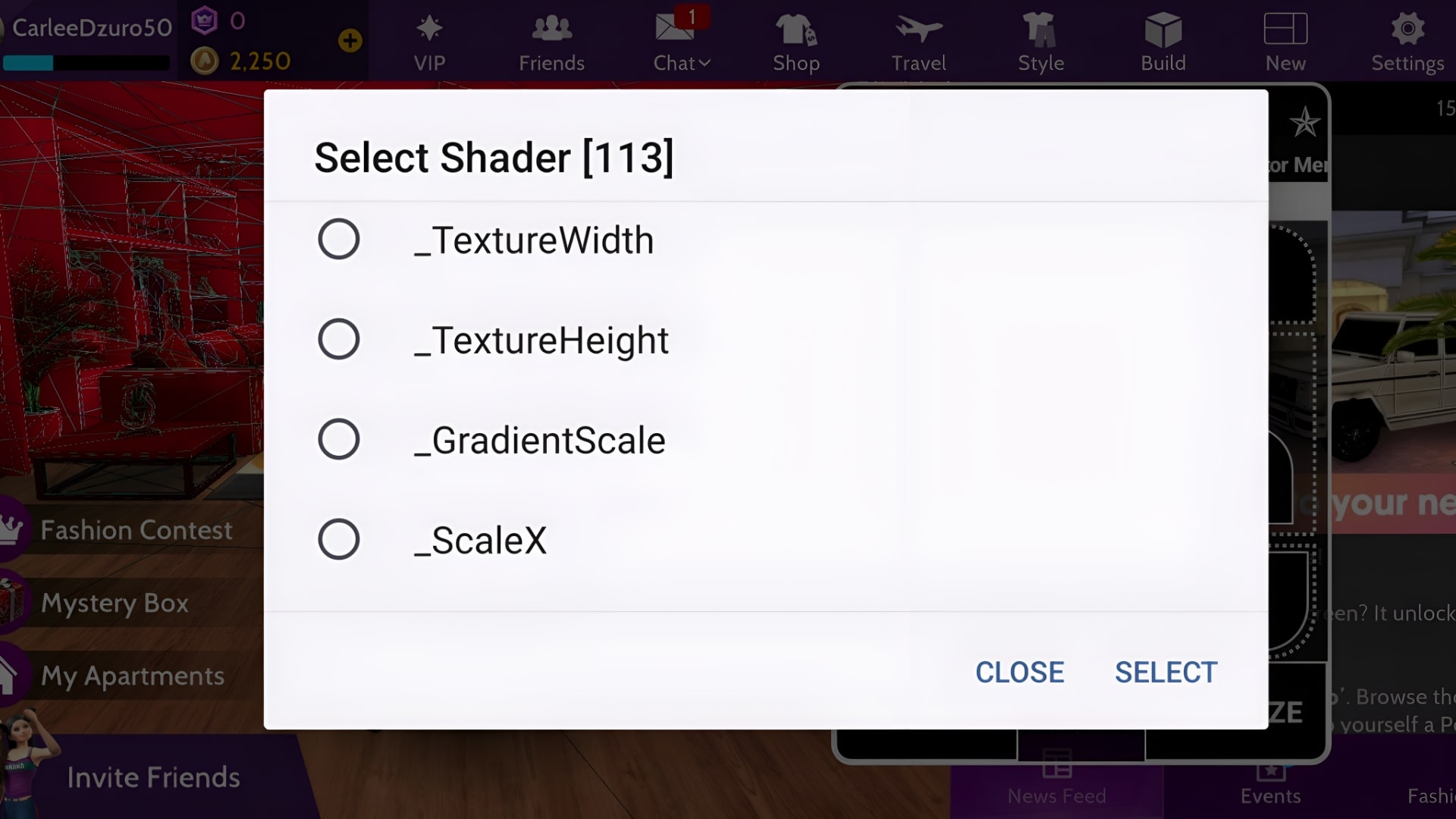 Chams Menu screenshot 2